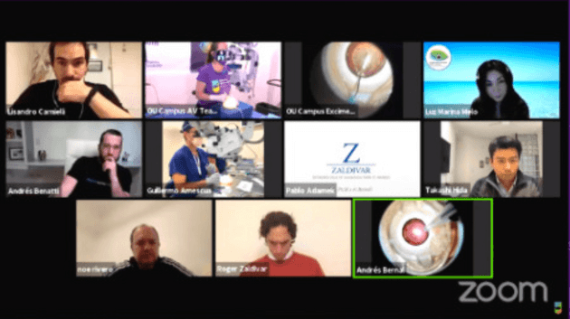 wet lab to teach ophthalmology through zoom